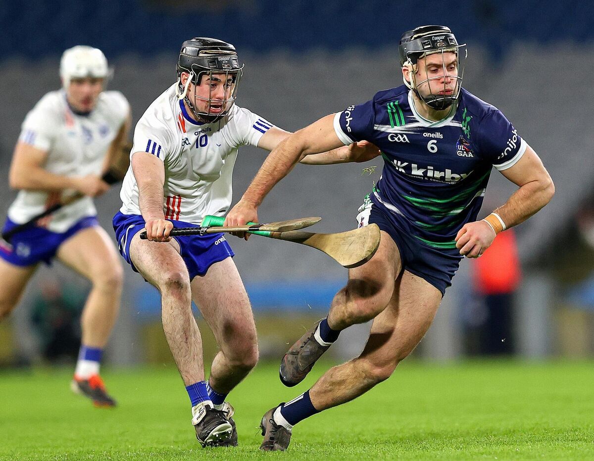 UL's Mark Fitzgerald pulls away from Adam Daly. Pic: Tom O’Hanlon/Inpho