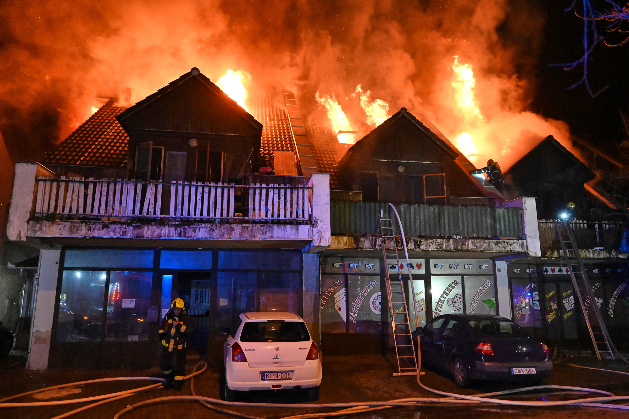 At least three dead and dozens hurt after blaze at apartments near Budapest