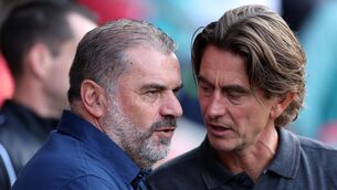 <p>Former Spurs managers Ange Postecoglou (left) and Thomas Frank.</p>