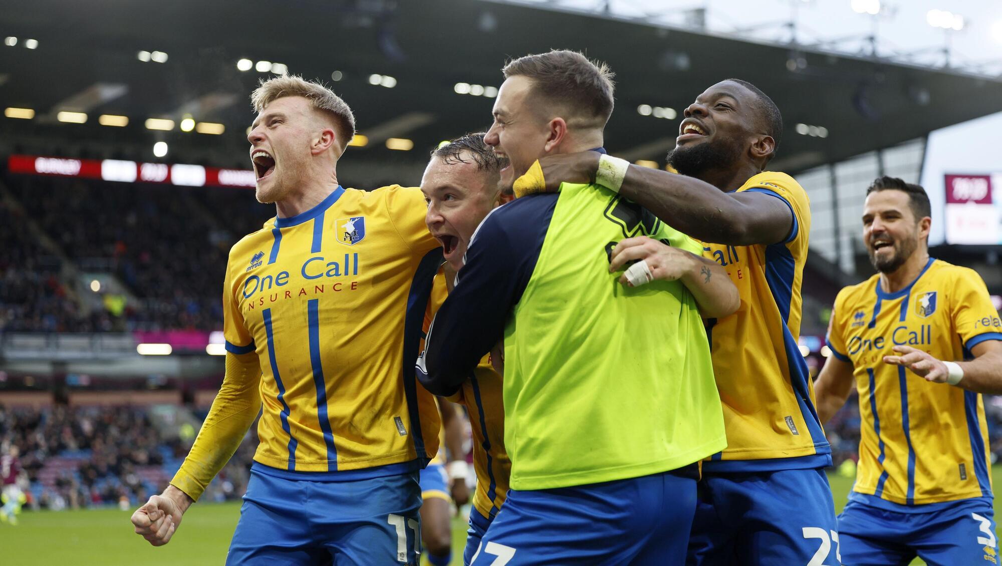 Louis Reed free-kick stuns Burnley as League One Mansfield progress in FA Cup