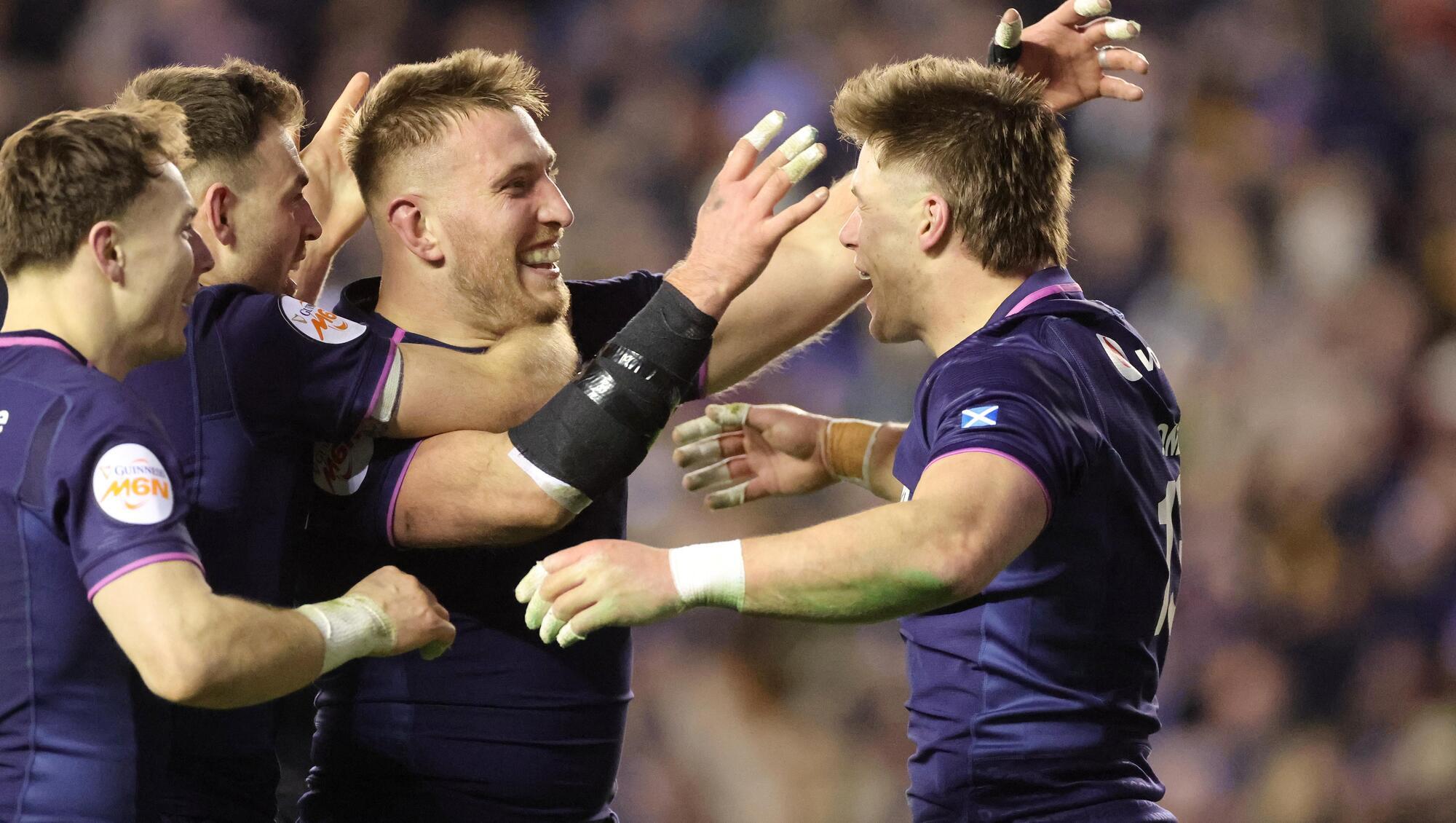 Scotland end England’s 12-game winning streak with four-try Calcutta Cup triumph