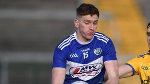 <p>ON FORM: Laois forward Evan O’Carroll. File Pic: Gerard O’Loughlin</p>