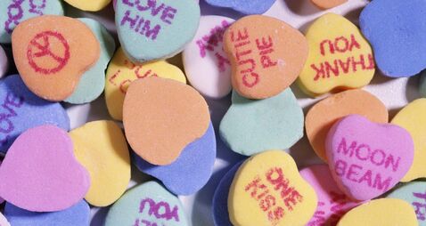 Assortment of Candy Hearts