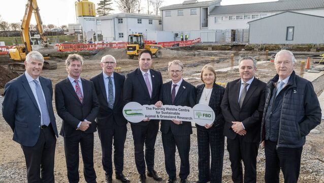 <p>From left: Jim Bergin, chair of FBD Holdings; Liam Herlihy, Teagasc chairman; Pat Murphy, chair of Farmer Business Developments; agriculture minister Martin Heydon; Professor Frank O'Mara, Teagasc director; Ella Walshe; Tomás Ó Midheach, chief executive of FBD Holdings; and Michael Berkery, chairman FBD Trust. Picture: O'Gorman Photography</p>