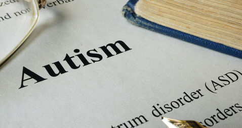 Autism spectrum disorder ASD written on a paper.