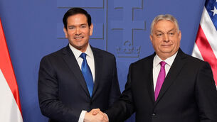 US Secretary of State Marco Rubio and Hungary’s Prime Minister Viktor Orban shake hands after a news conference in Budapest (Alex Brandon/AP) US Secretary of State Marco Rubio and Hungary’s Prime Minister Viktor Orban shake hands after a news conference in Budapest (Alex Brandon/AP)