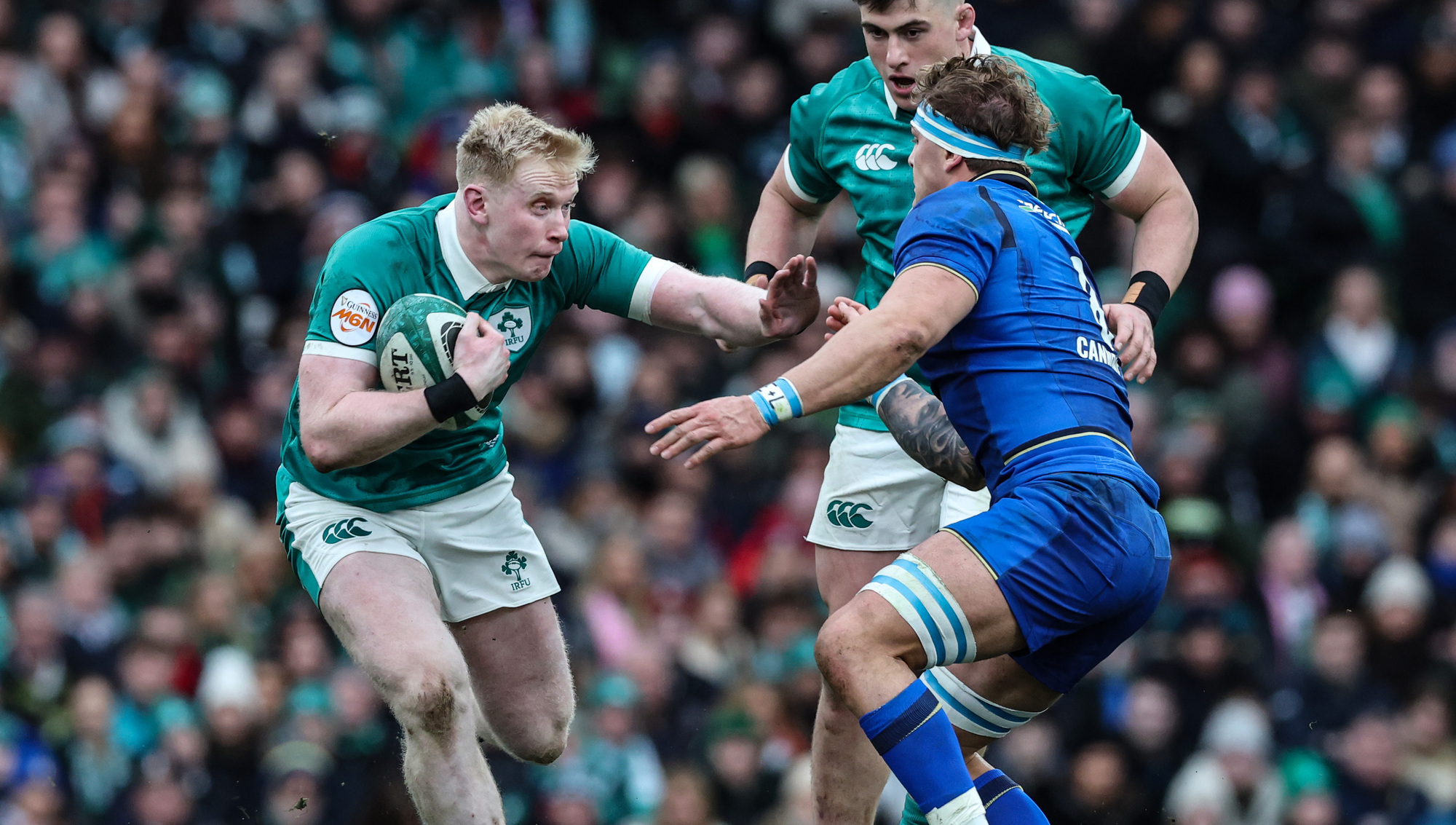 Jamie Osborne helping to hold the backline as Ireland look for rhythm