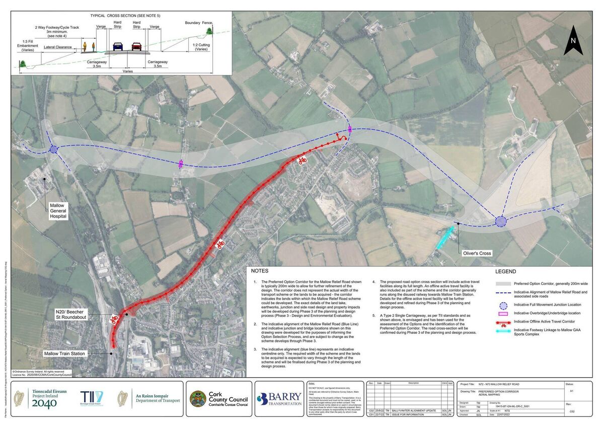 Allocations are also expected for progressing bypasses between Midleton and Youghal, Carrigtwohill to Midleton and works on the Mallow Relief Road.