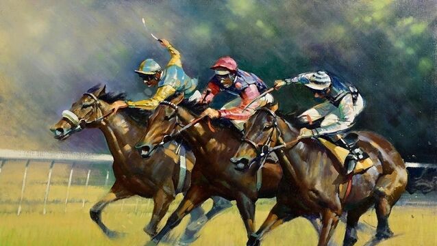 <p>Peter Curling's 'Neck and Neck' at Morgan O'Driscoll.</p>