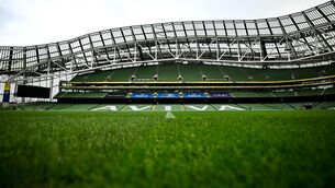 <p>A general view inside the Aviva Stadium. Pic: Seb Daly/Sportsfile</p>