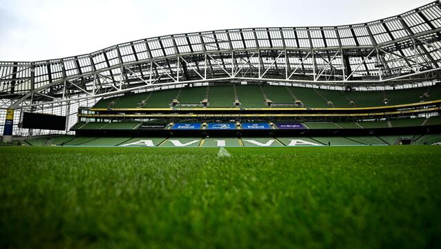 <p>A general view inside the Aviva Stadium. Pic: Seb Daly/Sportsfile</p>