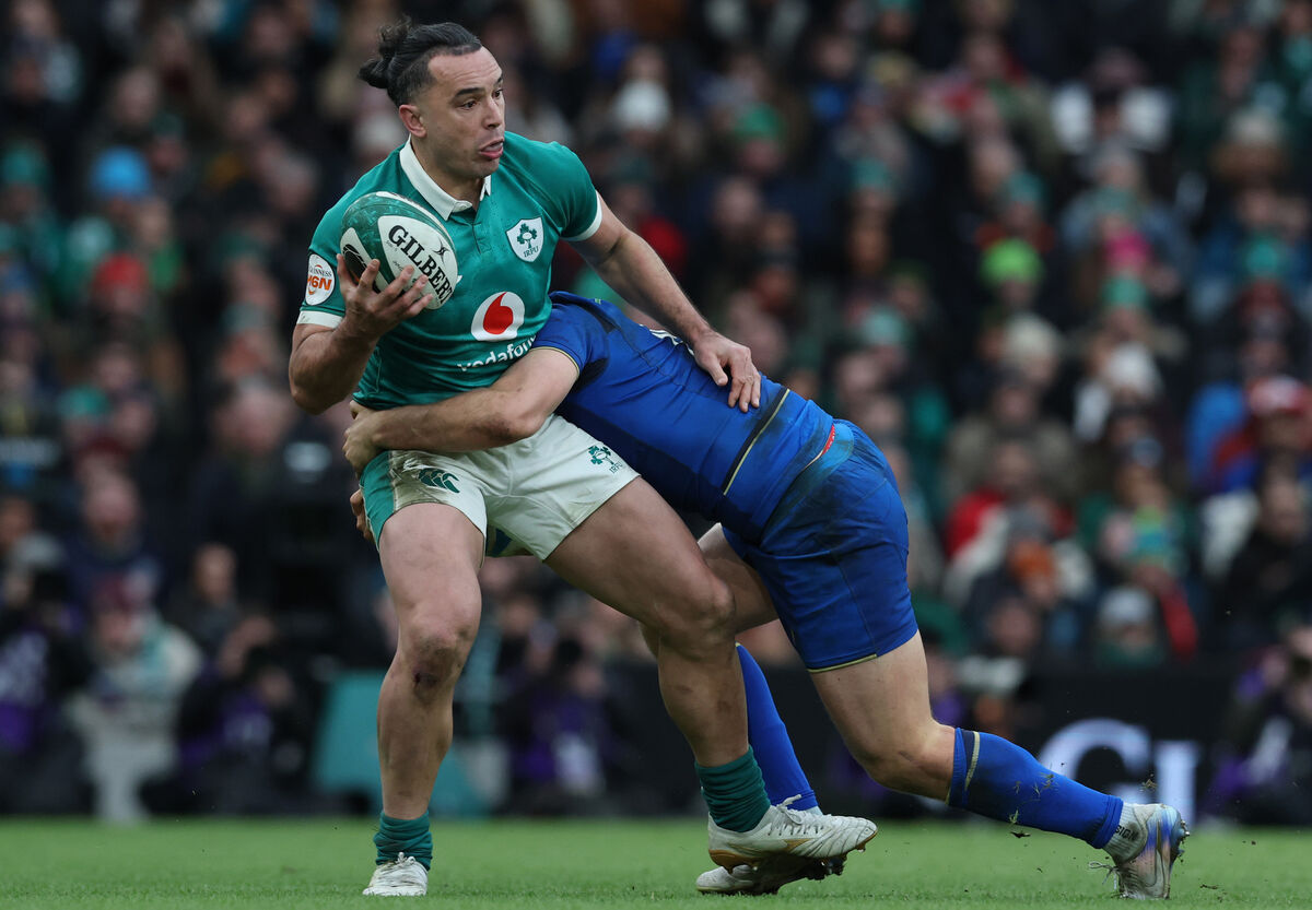 Ireland's James Lowe was born in New Zealand. Pic: Billy Stickland/Inpho