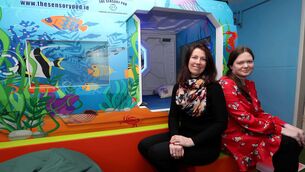 <p class="contextmenu internal_Caption">Parents' association chairwoman Sabrina O’Shea and one of her fellow parents, Sinead Perry, at the new sensory rooms that parents have funded at Scoil Eoin in Ballincollig, Cork. Picture: Jim Coughlan</p>