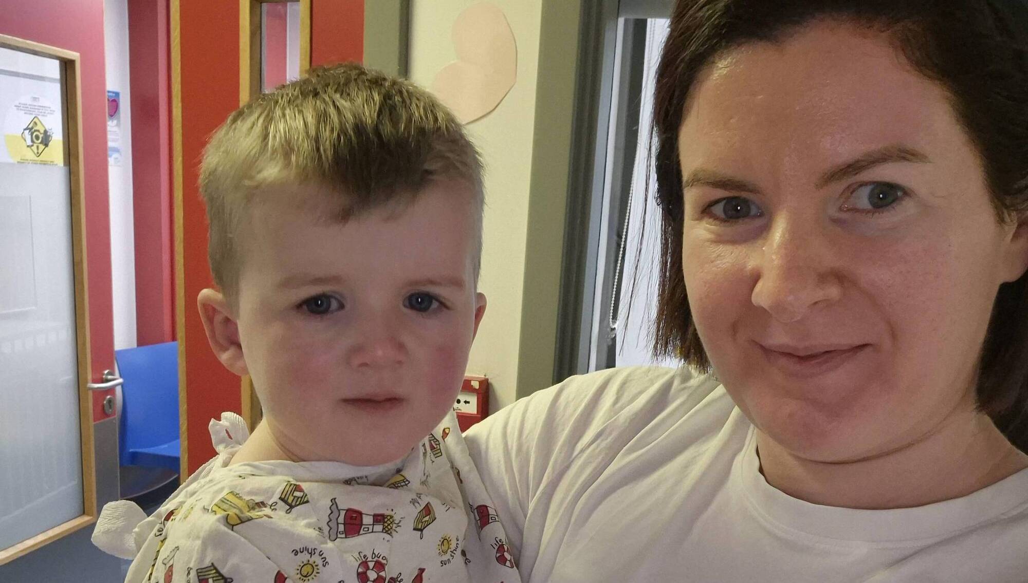 Emma Moloney and Cormac in CHI Crumlin. Cormac was born with a congenital condition affecting the left side of his heart.