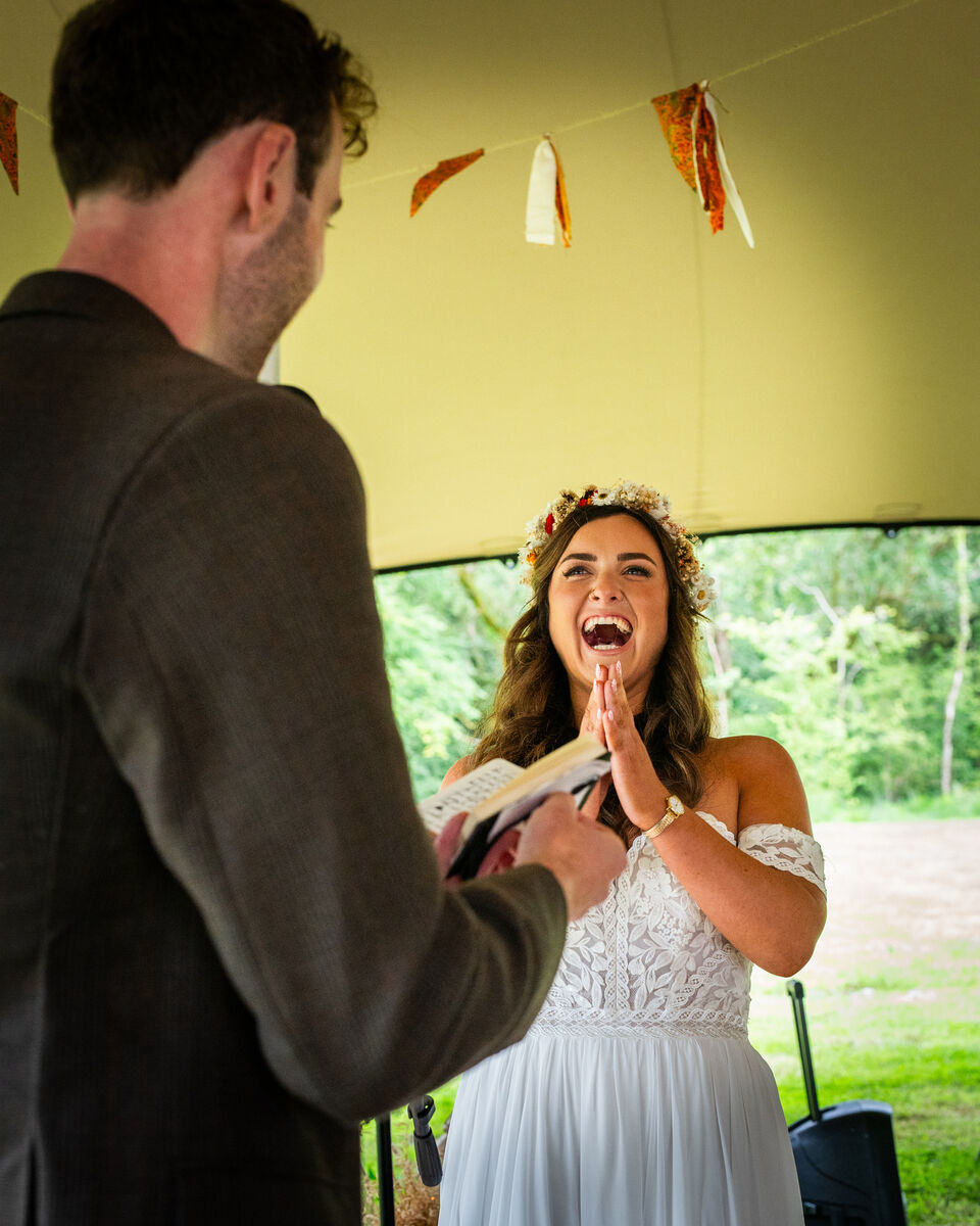 Emma O'Hagan: 'Kevin was so nervous. I later found out that it was because he had plans to read a poem he wrote for me at the ceremony, and he was very nervous about that.' Emma O'Hagan: 'Kevin was so nervous. I later found out that it was because he had plans to read a poem he wrote for me at the ceremony, and he was very nervous about that.'