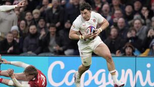 <p>Henry Arundell was sent off after receiving two yellow cards against Scotland (Andrew Matthews/PA)</p>