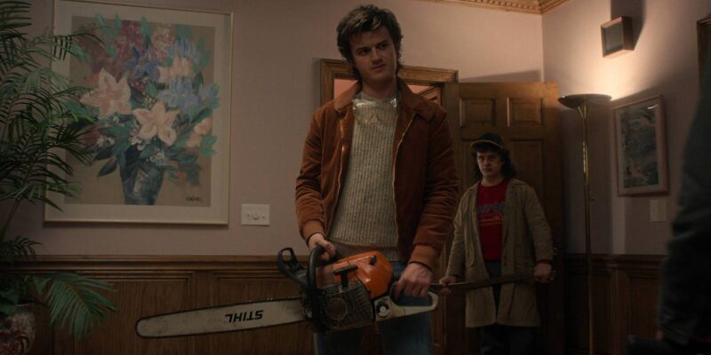 Joe Keery in Stranger Things. Joe Keery in Stranger Things.