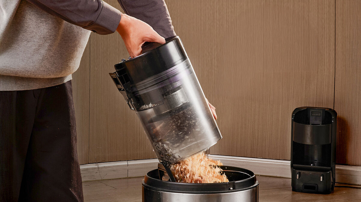 Bagless docking means no ongoing vacuum bag costs and a quicker, cleaner emptying process. Picture: Vexilar.