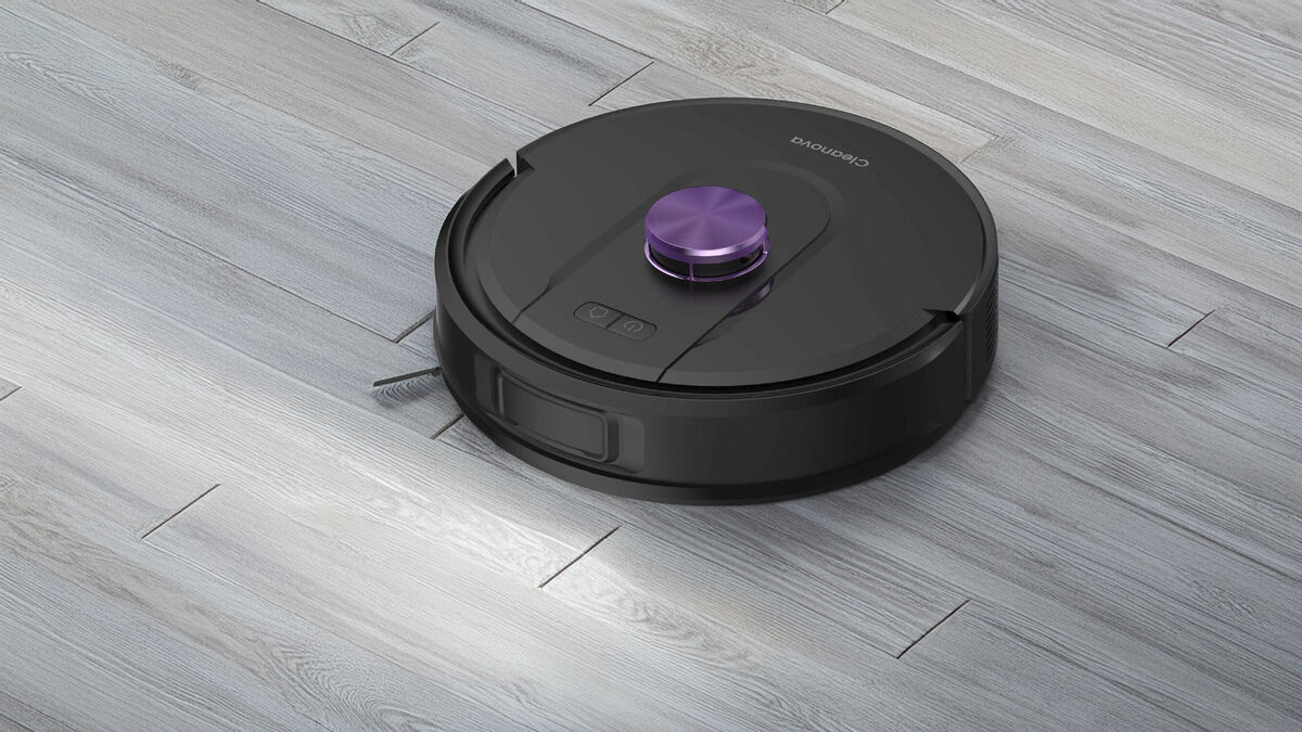 The slim circular design allows the W15 to glide easily under furniture and around table legs. Picture: Vexilar.