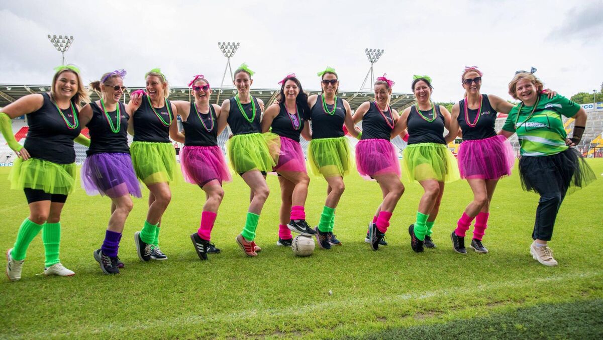 Douglas G4M&O team stepping on to the pitch at SuperValu Páirc Uí Chaoimh. Douglas G4M&O team stepping on to the pitch at SuperValu Páirc Uí Chaoimh.