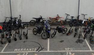 44 illegal bikes and scramblers were seized.