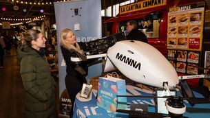 <p>Manna display at Marina Market in Cork City, where the company will be conducting demonstration flights. </p>