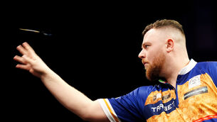 Josh Rock could not grip his darts against Michael van Gerwen last week (Owen Humphreys/PA)