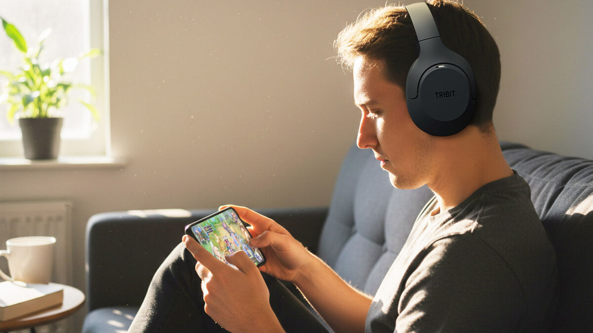 Hybrid Active Noise Cancellation helps reduce everyday background noise, from office hum to traffic. Picture: Tribit.