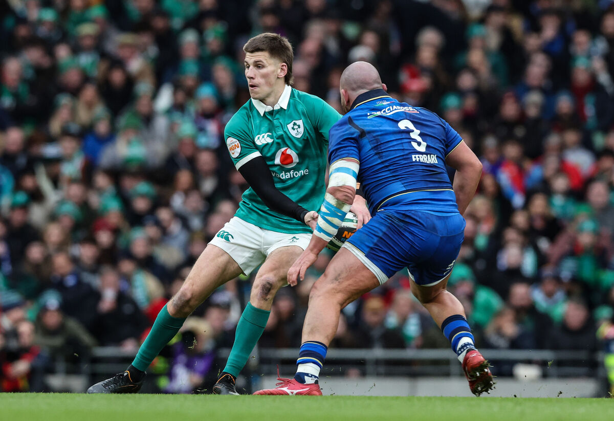 Ireland's Sam Prendergast in action. Pic: Billy Stickland/Inpho Ireland's Sam Prendergast in action. Pic: Billy Stickland/Inpho