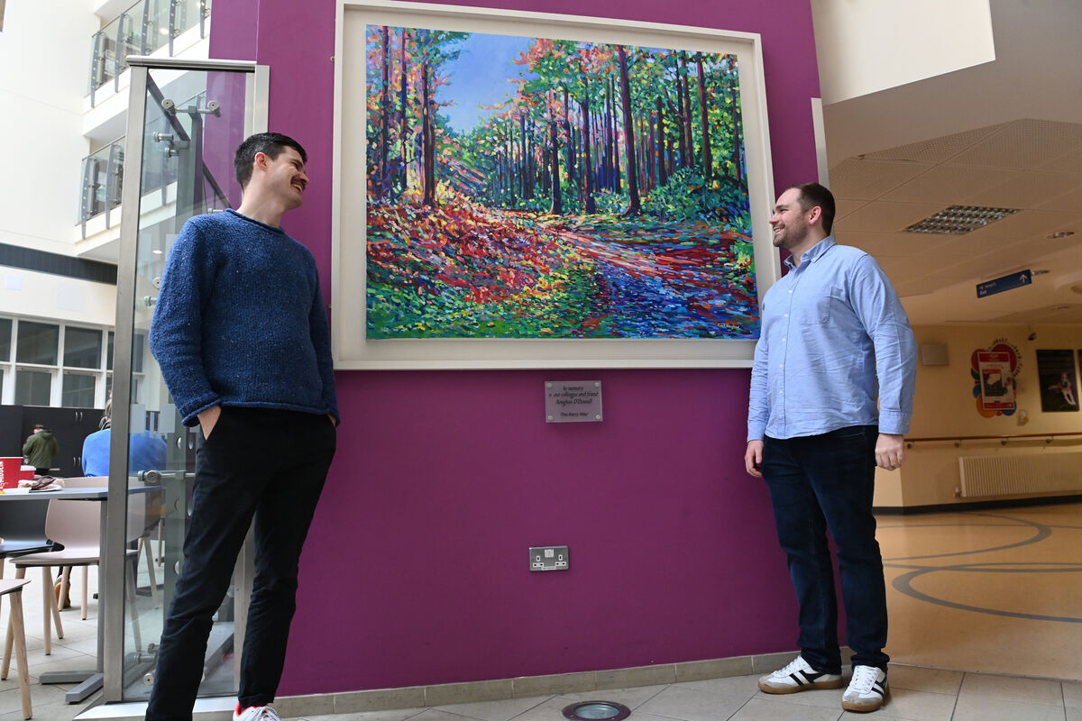  Killian Down and Cian O'Donnell at Cork University Hospital. 