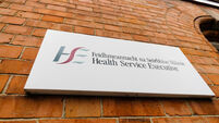 Sign for the Irish Health Service Executive (HSE) - Feidhmeannacht na Seirbhise Slainte