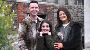 <p> Michelle Kelly and partner Martin Conway from Nurney, Co. Kildare with their daughter, Sophia, 11, who experienced childhood cancer. Picture: Moya Nolan</p> <p> Michelle Kelly and partner Martin Conway from Nurney, Co. Kildare with their daughter, Sophia, 11, who experienced childhood cancer. Picture: Moya Nolan</p>