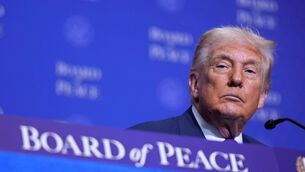 President Donald Trump convened an inaugural meeting of the Board of Peace (Mark Schiefelbein/AP)