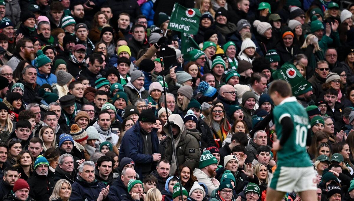 TOUGH WATCH: Sam Prendergast leaves the pitch against Italy at the Aviva Stadium in Dublin. Photo by Seb Daly/Sportsfile