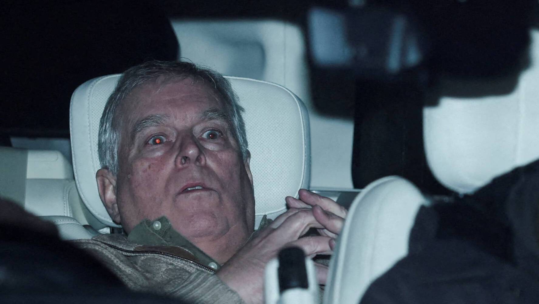 Andrew Mountbatten-Windsor leaves Aylsham Police Station. Picture: Reuters/Phil Noble 