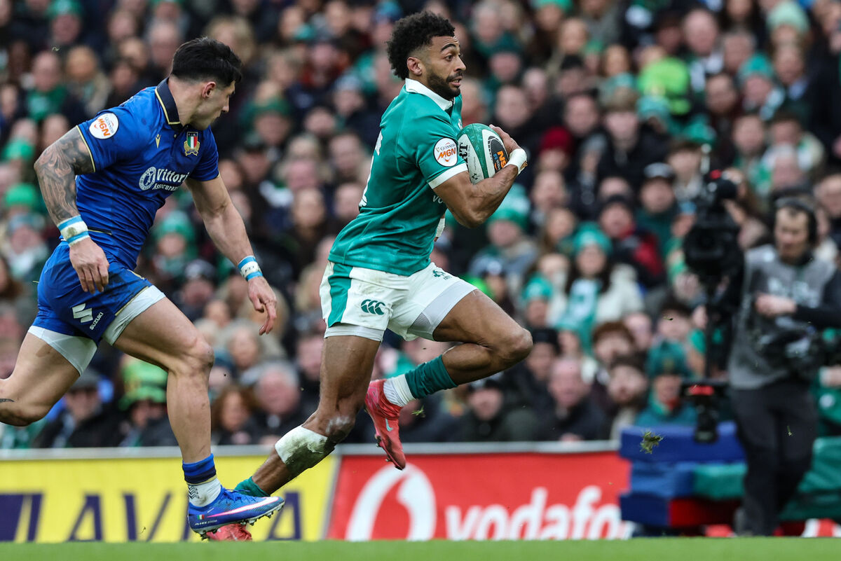 Ireland's Robert Baloucoune in action. Pic: Billy Stickland/Inpho