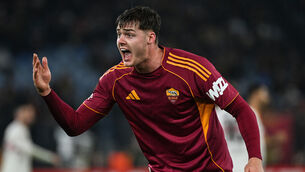 <p>Brighton striker Evan Ferguson is currently on loan at Roma. Pic: Giuseppe Fama/Inpho</p>