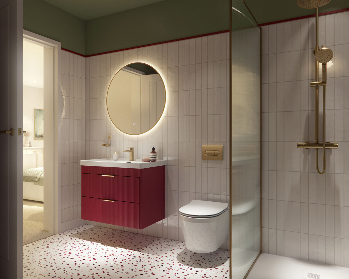 Rich, matt red is trending in bathroom storage, including this lush reed vanity in Ruby Fern by Sonas; from €876 for a 600mm two-door unit with basin, multiple retailers. Rich, matt red is trending in bathroom storage, including this lush reed vanity in Ruby Fern by Sonas; from €876 for a 600mm two-door unit with basin, multiple retailers.