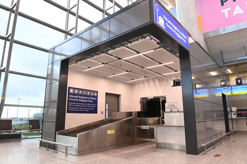 Newly installed oversize baggage drop-off at Cork Airport. Picture: Larry Cummins