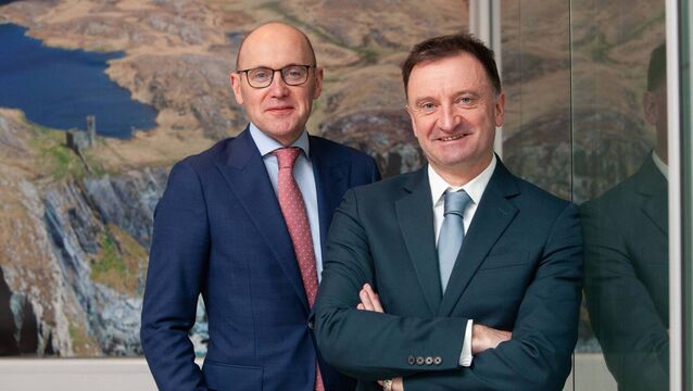 <p>O’Flynn Exhams moves: Shane Crossan with Micheál Ó Mulláin, the firm's new managing partner. </p>
