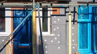 External wall insulation panels installed on house in england uk