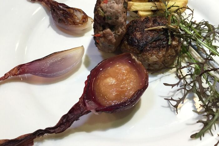 Rory O’Connell’s Grilled Pork Burger with Apple Sauce