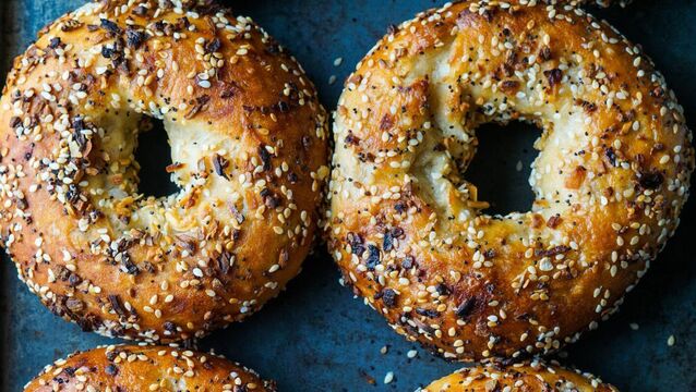 <p> Michelle Darmody: "The classic everything bagel so prevalent in the U.S. is coated in a mixture of poppy seeds, sesame seeds, dried garlic, dried onion, and coarse salt."</p>