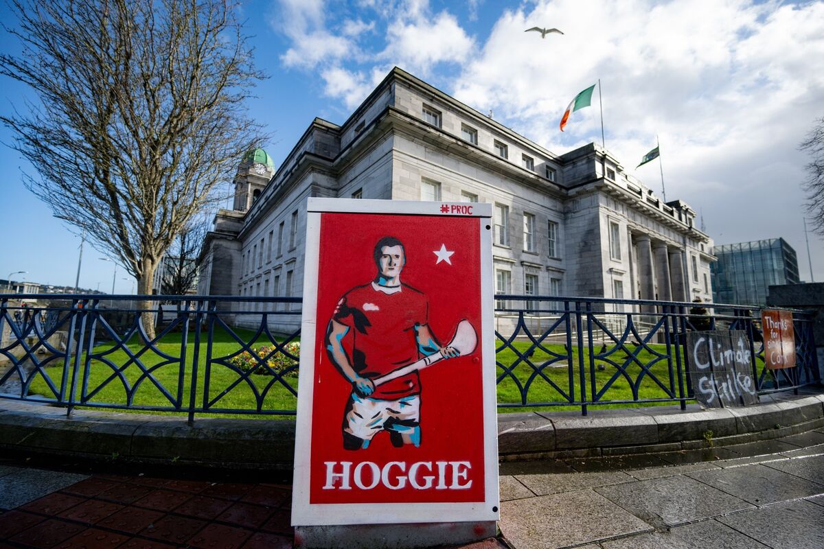 A creatively decorated homage to ex-Cork hurler Patrick Horgan stands proudly in from of the City Hall in Cork City. Pic: Chani Anderson A creatively decorated homage to ex-Cork hurler Patrick Horgan stands proudly in from of the City Hall in Cork City. Pic: Chani Anderson