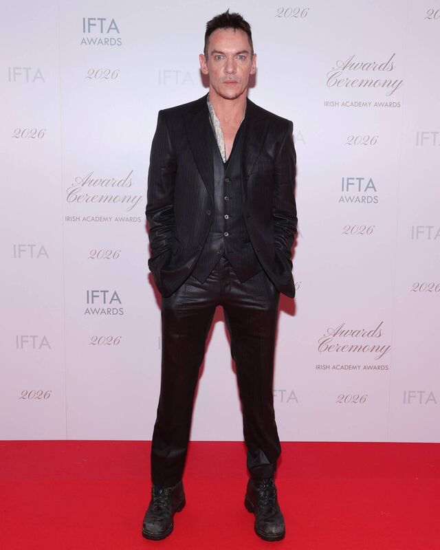 Jonathan Rhys-Meyers arriving for the 2026 Ifta Awards at the Dublin Royal Convention Centre. Picture: Brian McEvoy Jonathan Rhys-Meyers arriving for the 2026 Ifta Awards at the Dublin Royal Convention Centre. Picture: Brian McEvoy