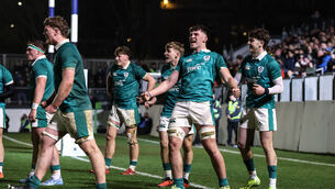 <p>Ireland earned back-to-back U20 Six Nations victory with the win over England at The Rec. Pic: ©INPHO/Dan Sheridan</p>