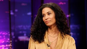 <p>Lisa Phillips speaking on the Late Late Show</p>