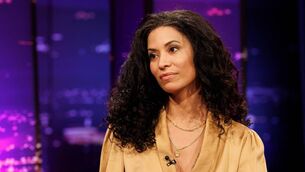 <p>Lisa Phillips speaking on the Late Late Show</p>