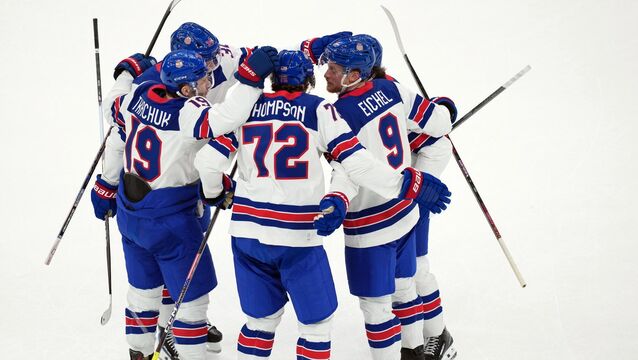 <p>Tage Thompson helped the United States reach the Olympic men’s ice hockey final (Carolyn Kaster/PA)</p>