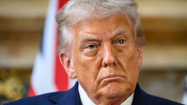 <p>Donald Trump said he would be increasing tariffs to 15% (Leon Neal/PA)</p>